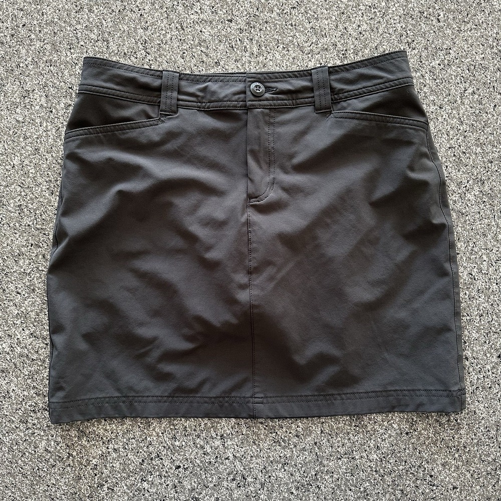 Eddie Bauer Skort Womens 4 Black Adventurer 2.0 Skirt w/ Tights C1961072 16"